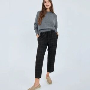 Aritzia The Group by Babaton Jimmy Pant Plaid Academia Pull On Ankle Pants Sz XS